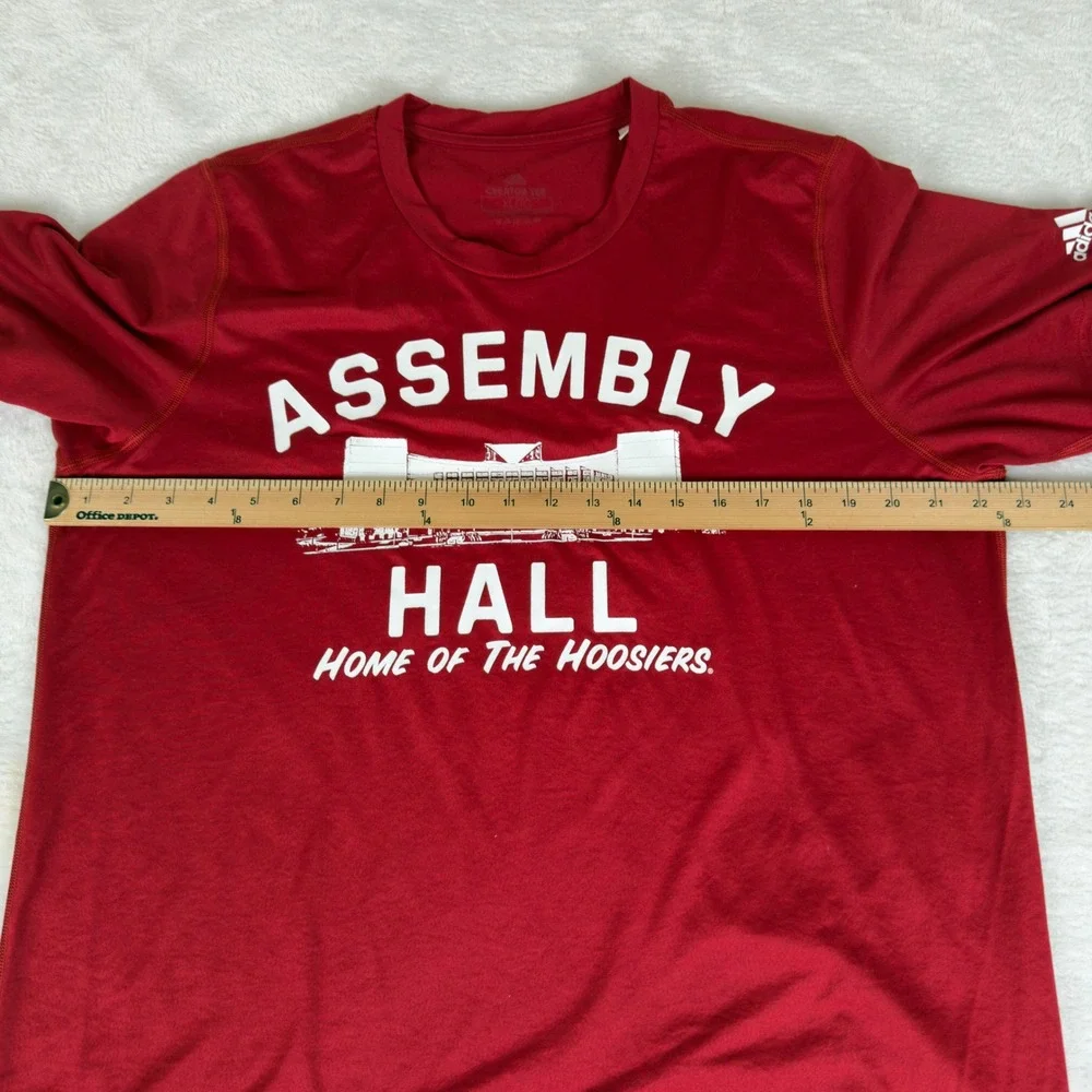 Adidas Assembly Hall Indiana Hoosiers Red Aeroready Creator‎ Tee Mens XL EA1147